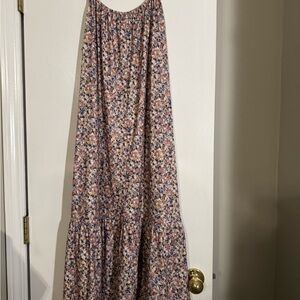 Lyrur  Multicolor Floral Maxi dress with pockets   Perfect for layering